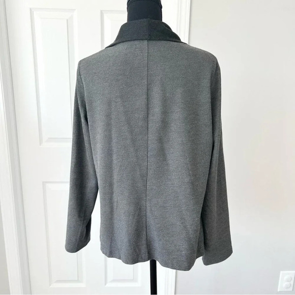 Tavora Grey  Waterfall Open Front Cardigan Made in Canada - Picture 3 of 15